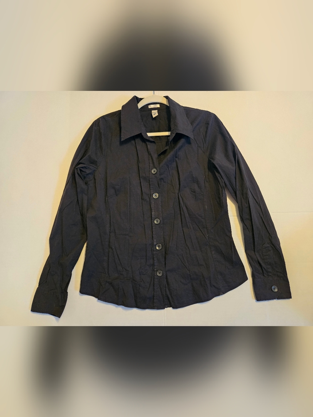 Old Navy Women's Black Button-Down Shirt